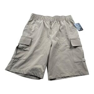 Body Glove Kids Cargo Shorts Khaki Tan Elastic Waist Size M 10/12 NWT